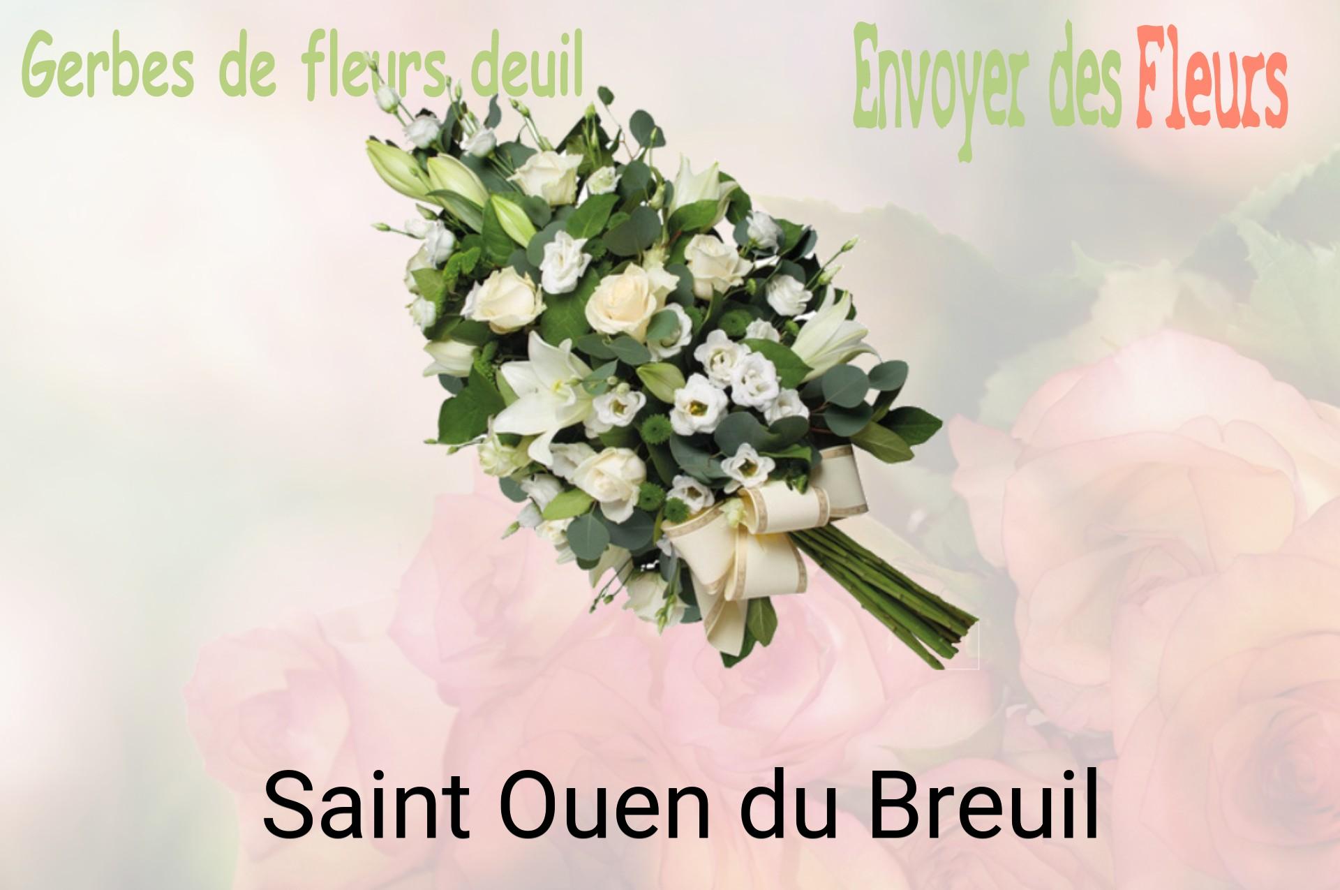 Gerbe de fleurs de deuil livrée à Saint-Ouen-du-Breuil
